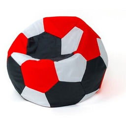 GO GIFT Pufa worek Piłka 1 XL Biało-czarno-czerwony