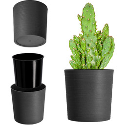 Doniczka na kwiaty Mozela 30cm grafitowa