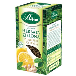 BiFix Herbata zielona liściasta z imbirem i cytryną,