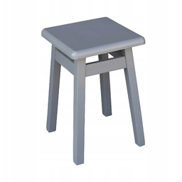 Taboret Kuchenny Drewniany Prosty Ciemny Szary