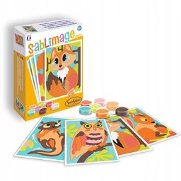 Zwierzęta Leśne 4 obrazki piaskowe Mini Sablimage +4