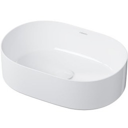 OMNIRES Umywalka nablatowa MESA 46 owalna biały połysk