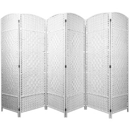 Parawan pokojowy dekoracyjny kotara 6 skrzydeł 180x300 biel