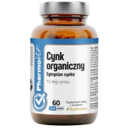 PHARMOVIT Cynk organiczny Cytrynian cynku 15mg, 60 kapsułek