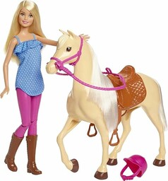 Barbie Lalka blondynka w stroju jeździeckim z kaskiem