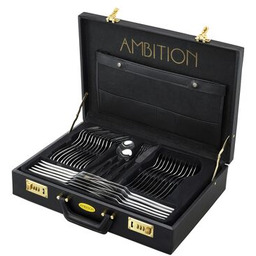 Zestaw sztućców Wave 72-elementowy w walizce AMBITION