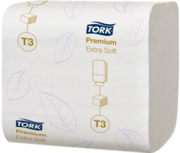 Ekstra miękki biały papier toaletowy w składce Tork