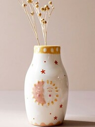 MOUGIGI Unikalny wazon ceramiczny, uroczy wystrój boho, mały