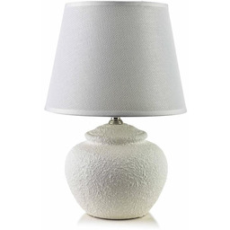 Lampa ceramiczna lampka nocna stołowa biała LETI 29x16cm