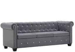 Elior Aksamitna sofa w stylu Chesterfield Xavier 3Q