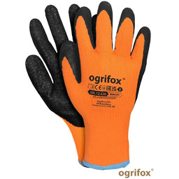 OX-WINORT - Rękawice ochronne ocieplane, powlekane - pomarańczowo-czarny