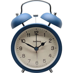 mechaniczny budzik z podwójnym dzwonkiem, bez tykania, zamiatanie