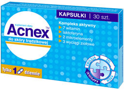 Acnex do skóry trądzikowej, 30 kapsułek