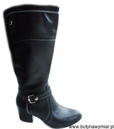 BnW Kozaki Skórzane z Szeroką Cholewką Obwód 44