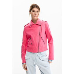 Kurtka biker ze skóry ekologicznej