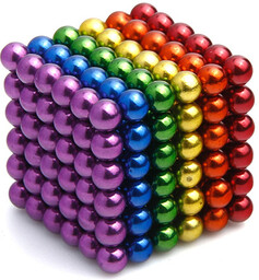 Kulki Magnetyczne 5 mm duże 216 szt Tęcza