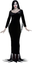 Smiffys Morticia Rodziny Addamsów, przebranie, czarne, z sukienką