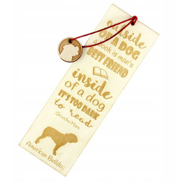 Buldog Amerykański - Zakładka Do Książki Z Psem,