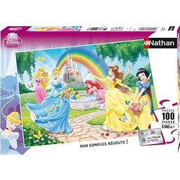 Puzzle 100 części XXL - księżniczki Disneya: ogród