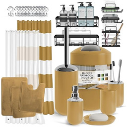 Clara Clark Zestaw akcesoriów łazienkowych, z samoprzylepnym narożnym
