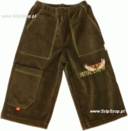 Spodnie dresowe welurowe dla dzieci zielone