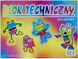 Blok techniczny A3 10 kartek kolorowy 160g INTERDRUK