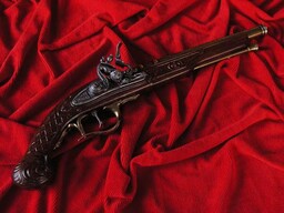MYŚLIWSKI PISTOLET Z ZAMKIEM SKAŁKOWYM (K1104-L)