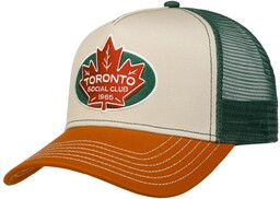 Czapka Trucker Toronto Social Club by FWS, beżowo-zielony,