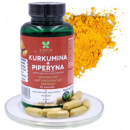 Lanco Nutritions Kurkumina + Piperyna, 60 kapsułek