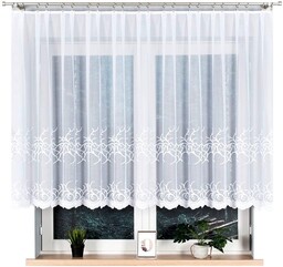 Bakaro 400x130cm Firana żakardowa prosta (gotowa) z obszyciem