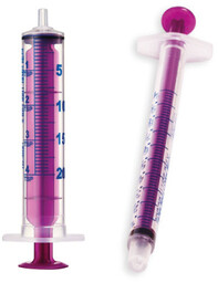 SOL-M 10 ml Strzykawka doustna z blokadą, bursztynowa,