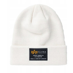 Czapka Alpha Industries Crew Beanie jet stream white