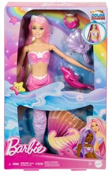 Lalka Barbie Malibu Syrenka Zmiana koloru HRP97