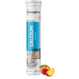 NOVATIV Wapń Calcium Brzoskwiniowy (20 tabletek) Zyskaj