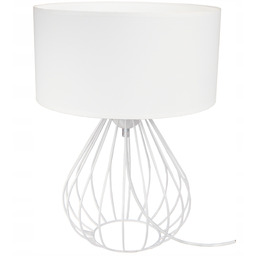 Lampa Lampka Stołowa Nocna Druciak Abażur Led