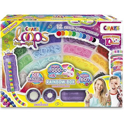 CRAZE LOOPS Rainbow Box Zestaw 1000 Gumek Silikonowych