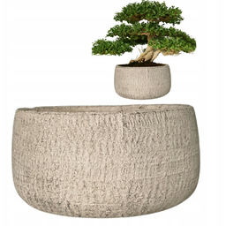 Doniczka Na Bonsai Płaska Niska Duża 24cm skandynawska