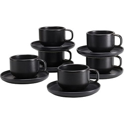 Creatable, 25257, seria Uno Black, 12-częściowy zestaw naczyń