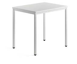 Biurko QBUS, 4 nogi, 800x600 mm, biała rama,