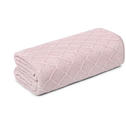 Lekki kocyk / otulacz 90x90 pale pink -