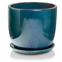 Donica z podstawką 40 cm turkusowy