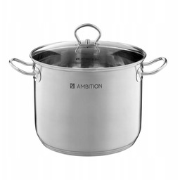 Garnek wysoki ze stali nierdzewnej z pokrywką Acero