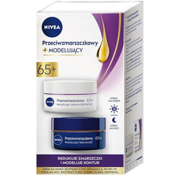 NIVEA Zestaw DUO Modelujący krem przeciwzmarszczkowy 65+ (krem