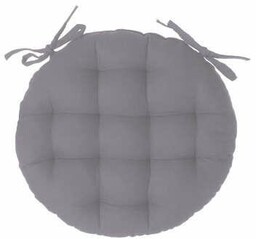 Poduszka na krzesło 38cm okrągła szara