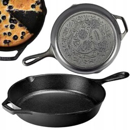 Żeliwna Patelnia Lodge Z Czaszką 26cm Patelnia