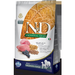 Farmina N&D Ancestral Grain Canine Adult Medium&Maxi Lamb&Blueberry