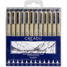 Creadu, Zestaw cienkopsów kreślarskich, 12 sztuk