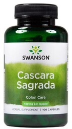 Cascara Sagrada 450mg, Swanson, 100 kapsułek