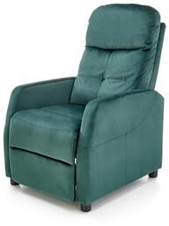 Fotel rozkładany Felipe 2, tkanina ciemny zielony