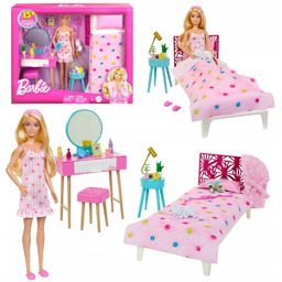 Lalka Barbie Duży Zestaw Sypialnia z akcesoriami